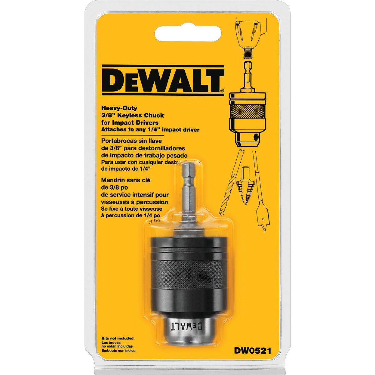 DEWALT 1/4 In. Quick Connect to 3/8 In. Keyless Impact Chuck Adapter Image 8