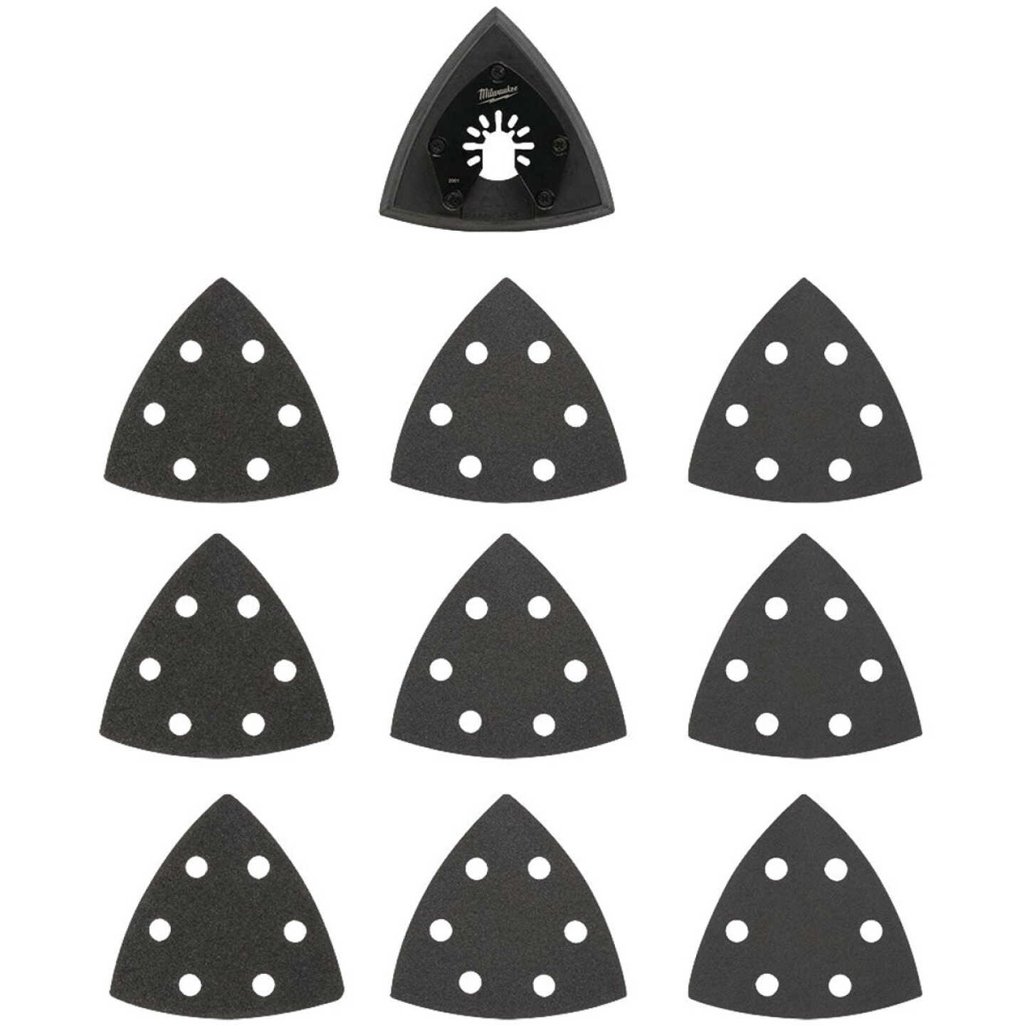 Milwaukee OPEN-LOK 3-1/2 In. 60/120/240 Grit Pad & Sanding Variety Pack (10-Pack) Image 1