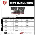 Milwaukee SHOCKWAVE Metric 3/8 In. Drive 6-Point Deep Impact Driver Set with PACKOUT Organizer (19-Piece) Image 4