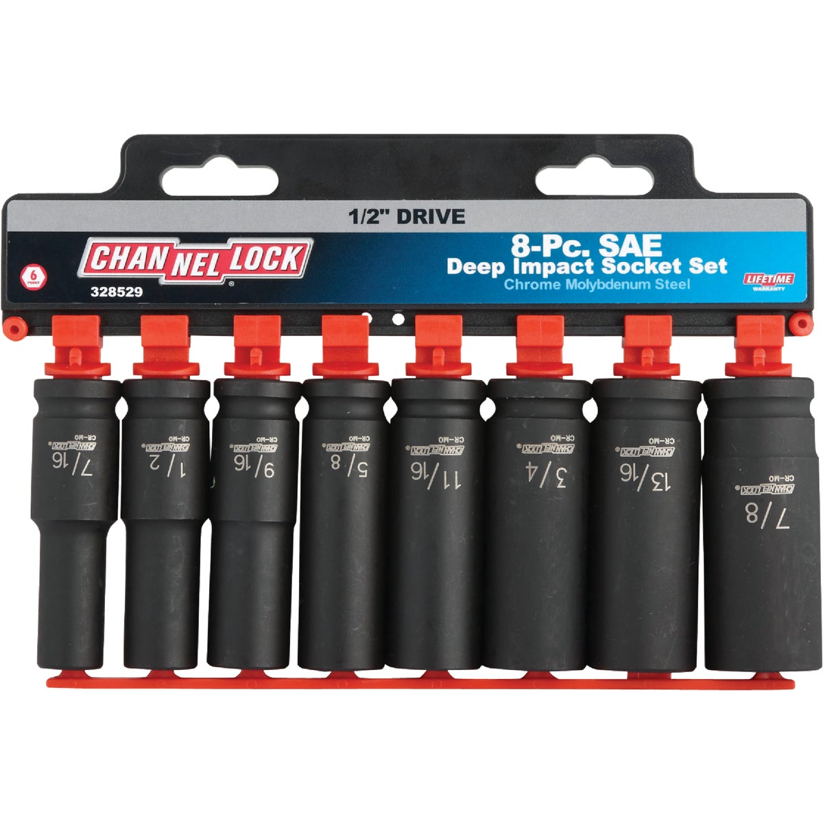 Channellock SAE 1/2 In. Drive 6-Point Deep Impact Driver Set (8-Piece) Image 1