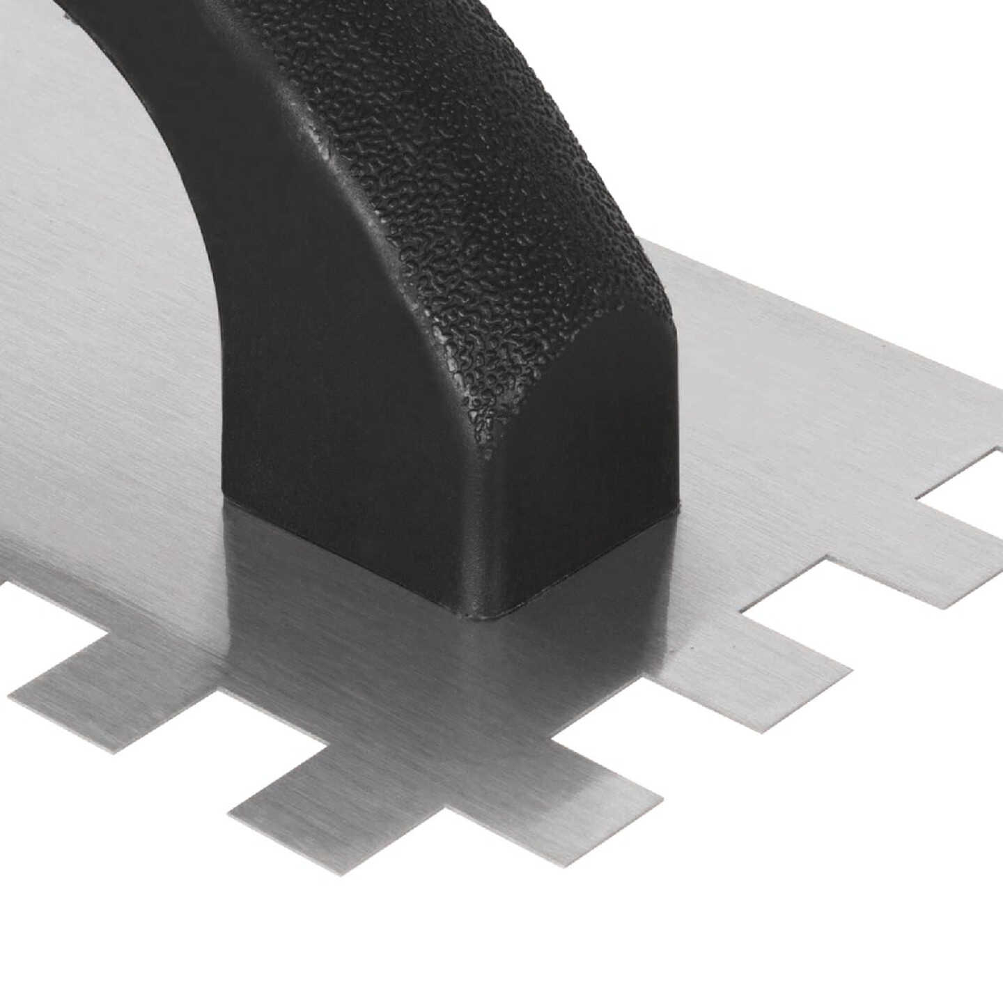 QEP 1/2 In. x 1/2 In. x 1/2 In. Steel Economy Square-Notched Trowel with D-Handle Image 9