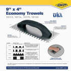 QEP 1/2 In. x 1/2 In. x 1/2 In. Steel Economy Square-Notched Trowel with D-Handle Image 5