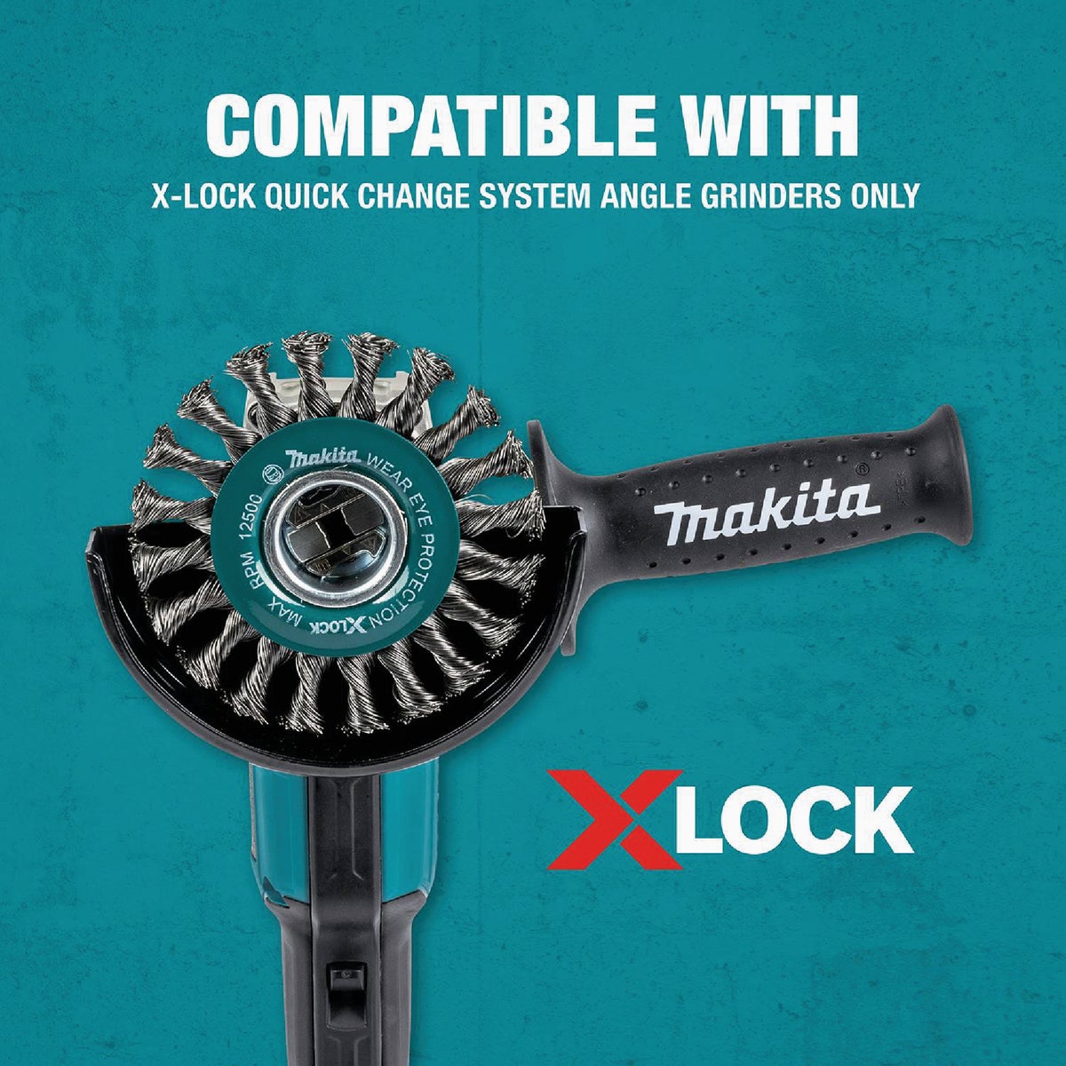 Makita X-LOCK 4-1/2 In. Stringer Bead Twist Stainless Steel Angle Grinder Wire Wheel Image 6