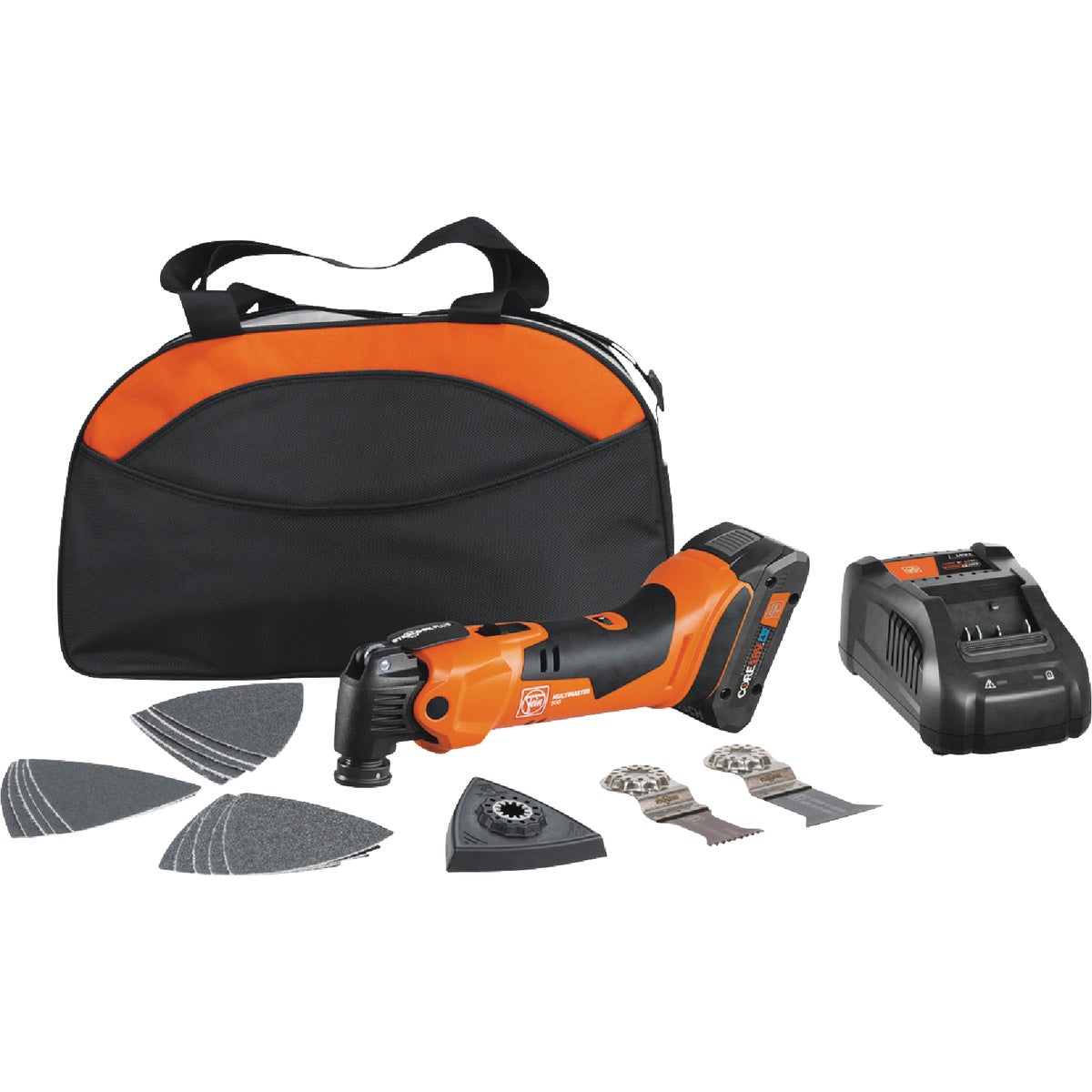 Fein MultiMaster AMM 500 Plus 18V Cordless Oscillating Multi-Tool Kit with 4.0 Ah Battery & Rapid Charger