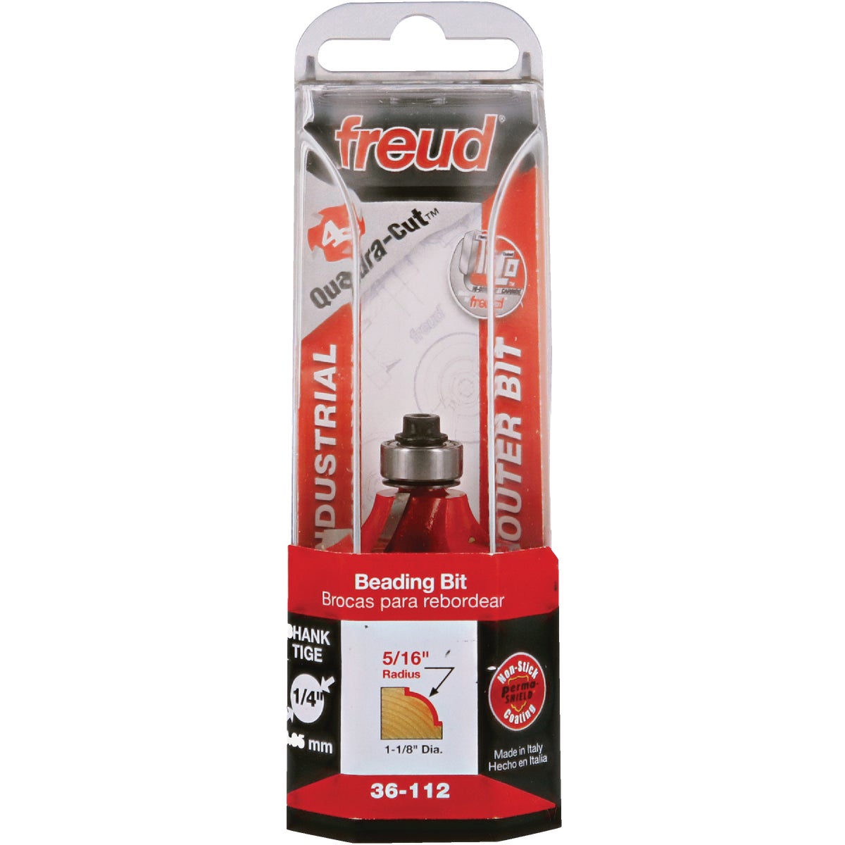 Freud 5/16 In. Quadra-Cut Radius Beading Router Bit Image 1