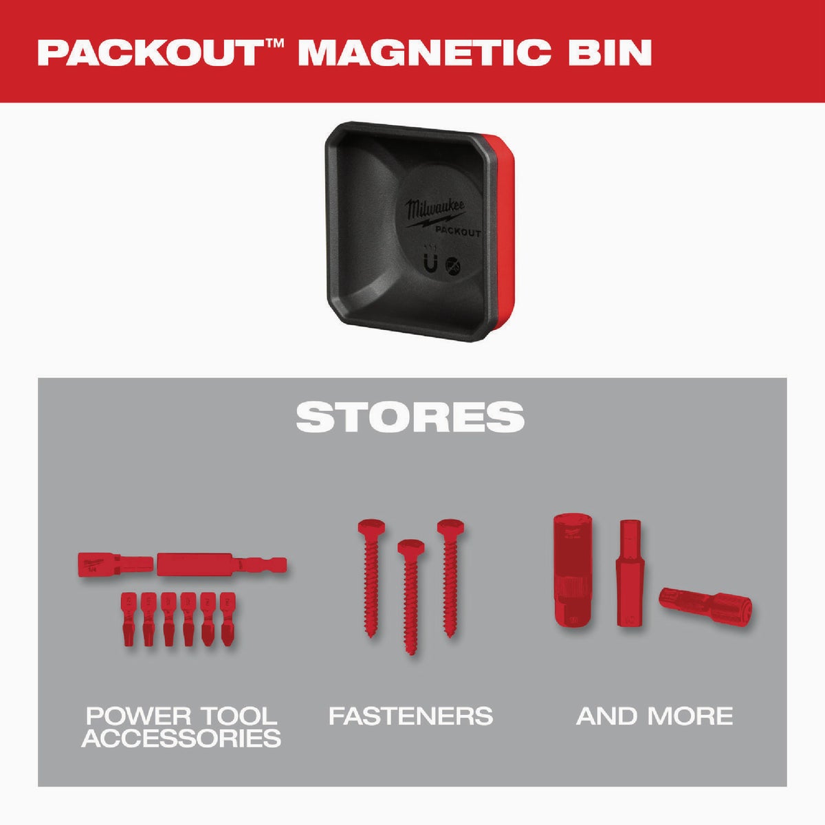 Milwaukee PACKOUT Magnetic Bin Image 4