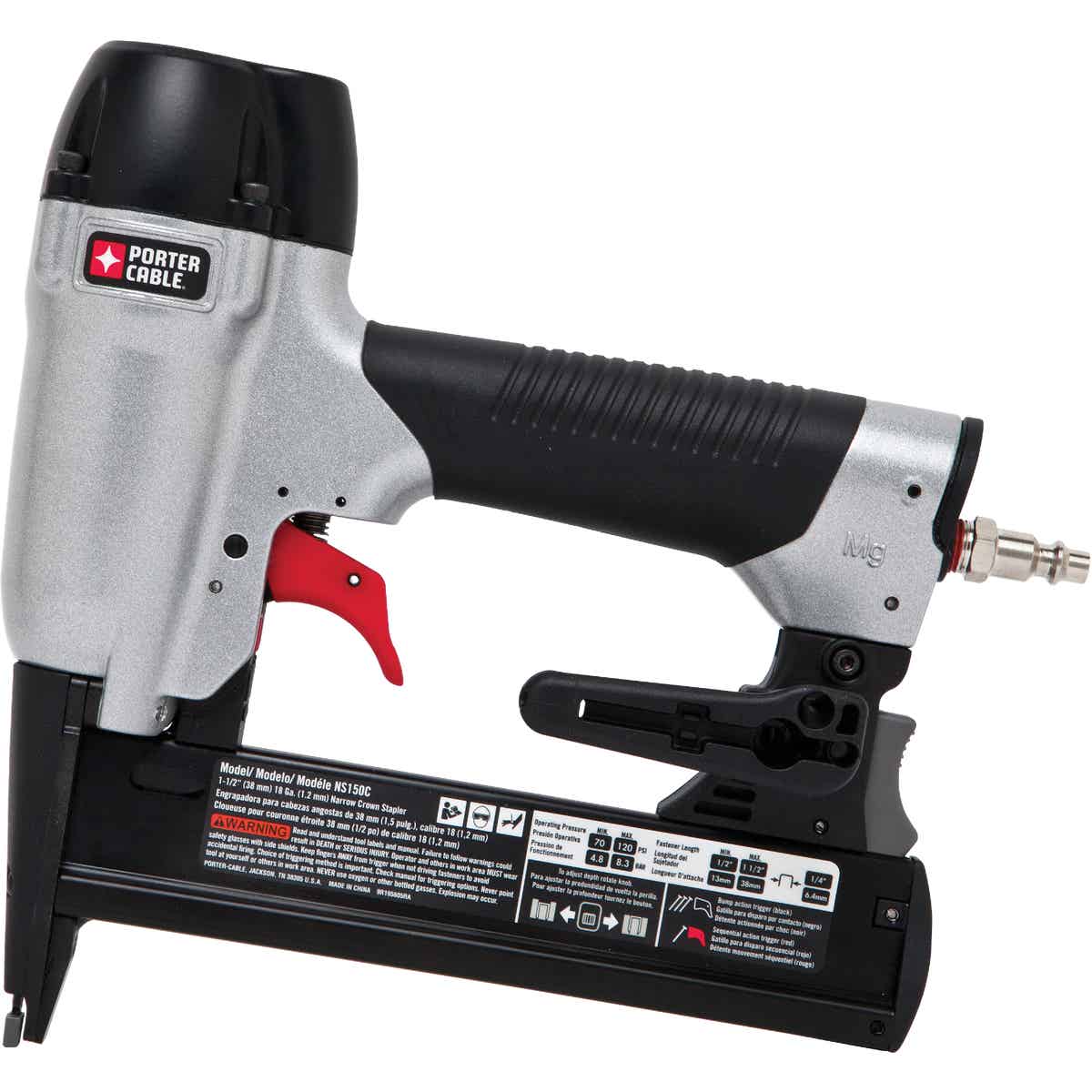 Porter Cable 18-Gauge 1/4-In. Crown 1-1/2 In. Finish Stapler Kit Image 4