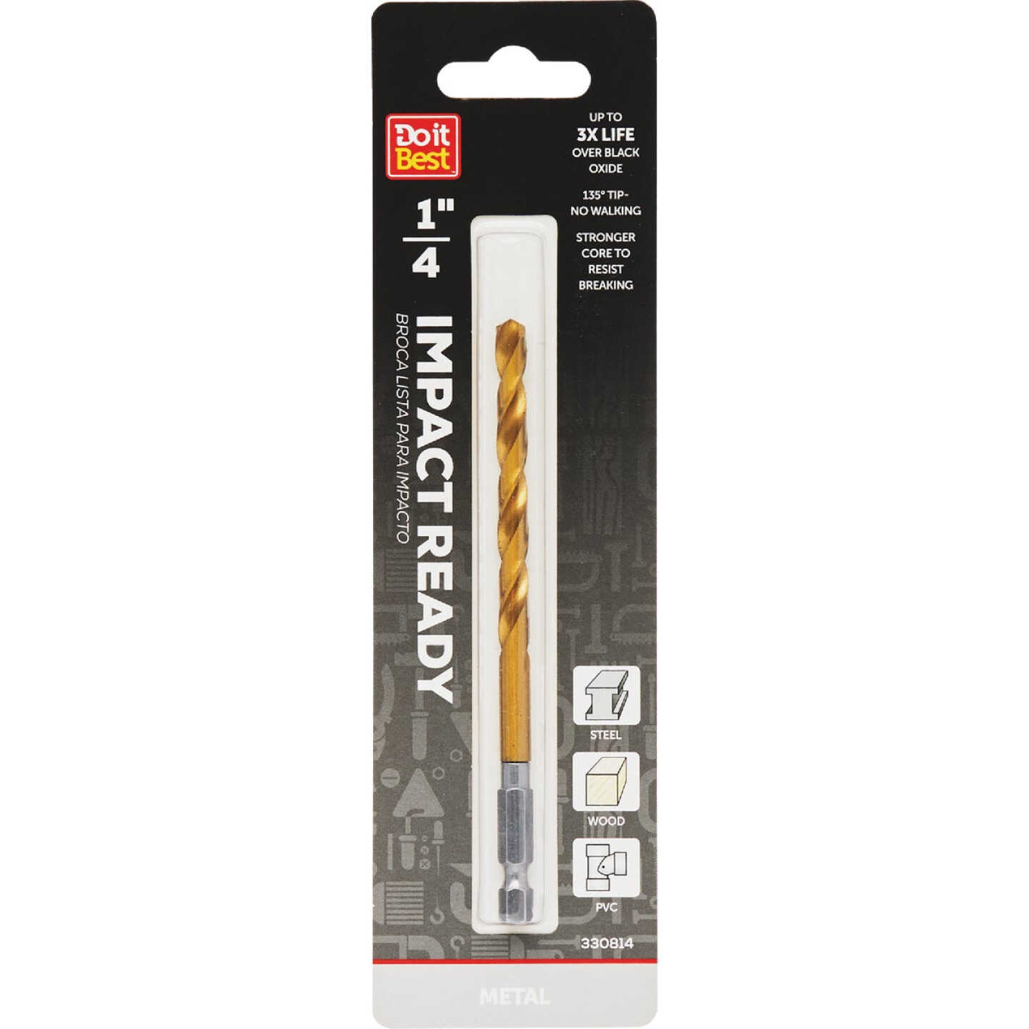 Do it Best 1/4 In. Impact Ready Titanium Hex Shank Drill Bit Image 1