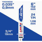 Lenox MULTIWOLF WAVE EDGE 6 In. 24 TPI Thin Metal Reciprocating Saw Blade (5-Pack) Image 3