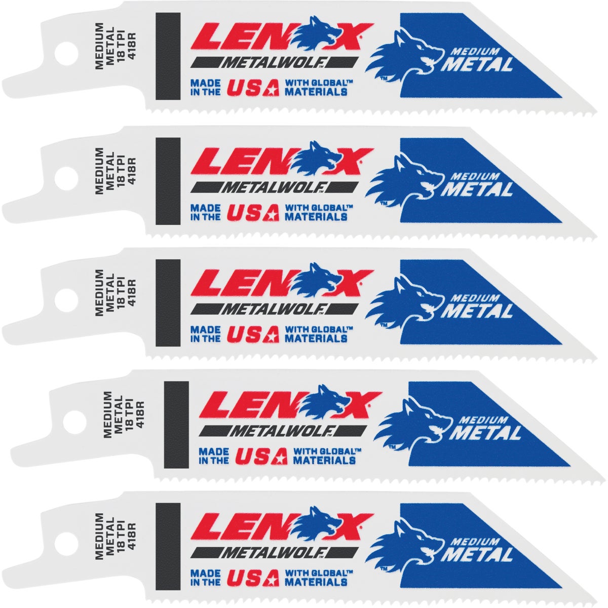Lenox METALWOLF WAVE EDGE 4 In. 18 TPI Medium Metal Reciprocating Saw Blade Image 1