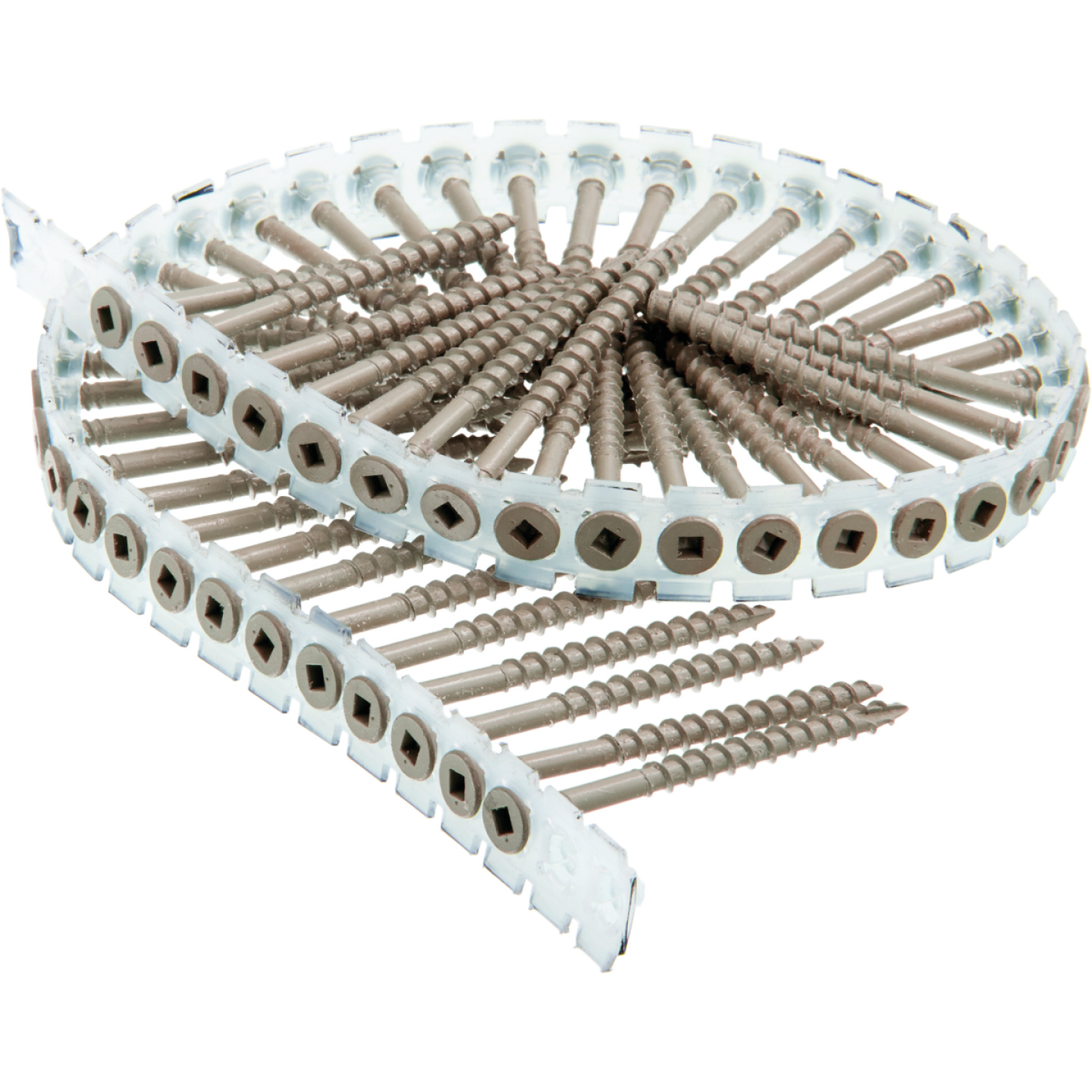 Senco DuraSpin #8 x 2-1/2 In. Square Drive Flat Collated Deck Screw, Exterior/Tan Finish (800 Ct.) Image 1