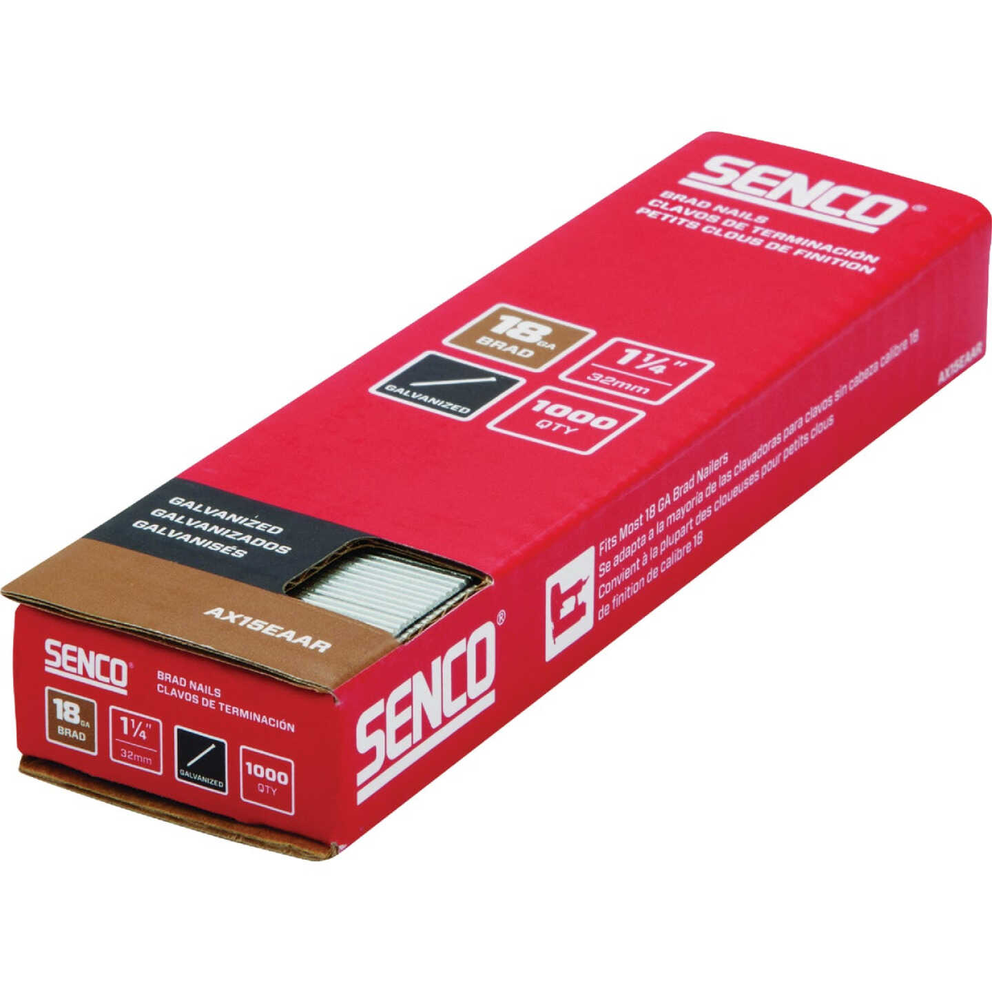 Senco 1-1/2 In. 18-Gauge Galvanized Slight Head Brad Nail (1000 Ct.) Image 2