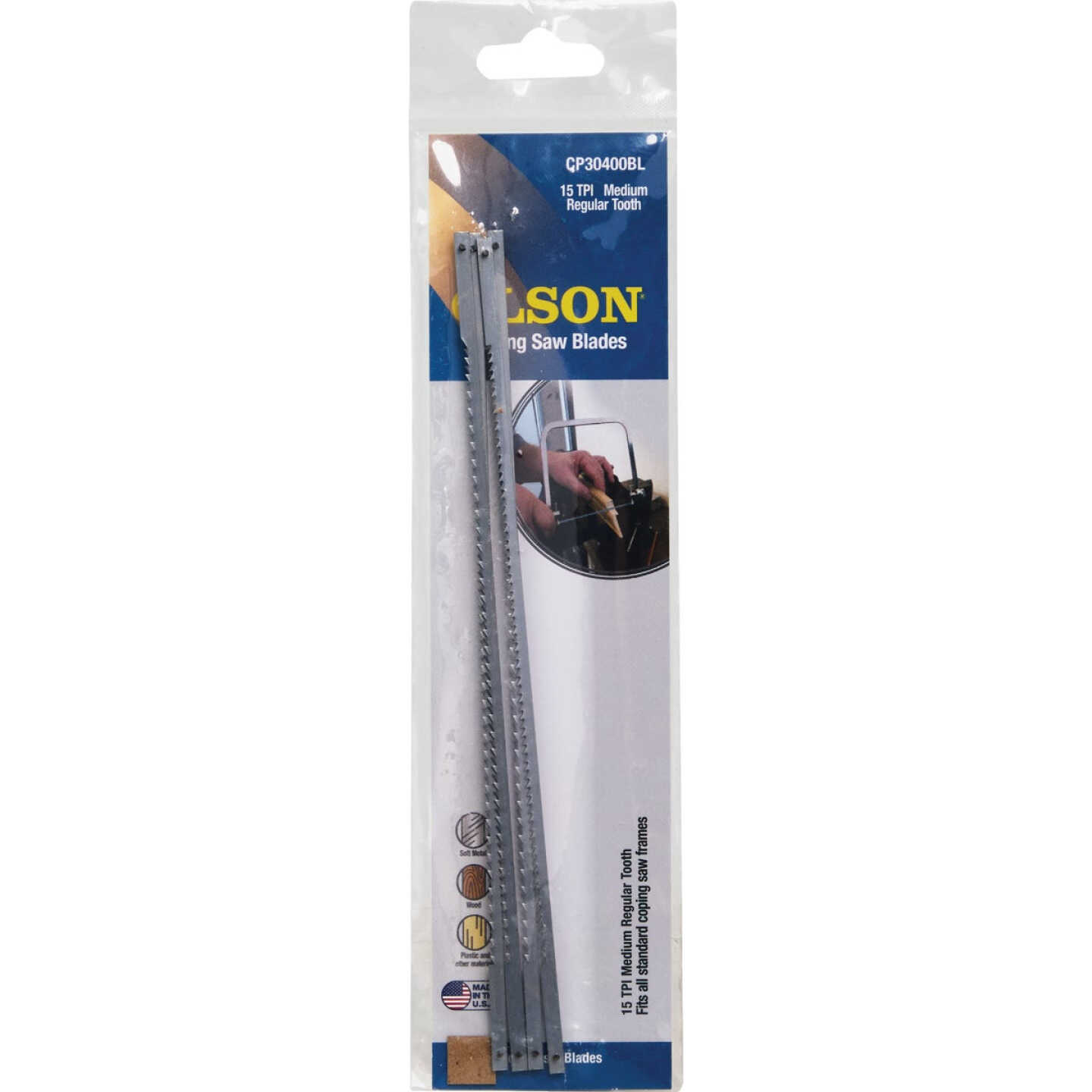 Olson 6-1/2 In. 15 TPI Coping Saw Blade (4-Pack) Image 1