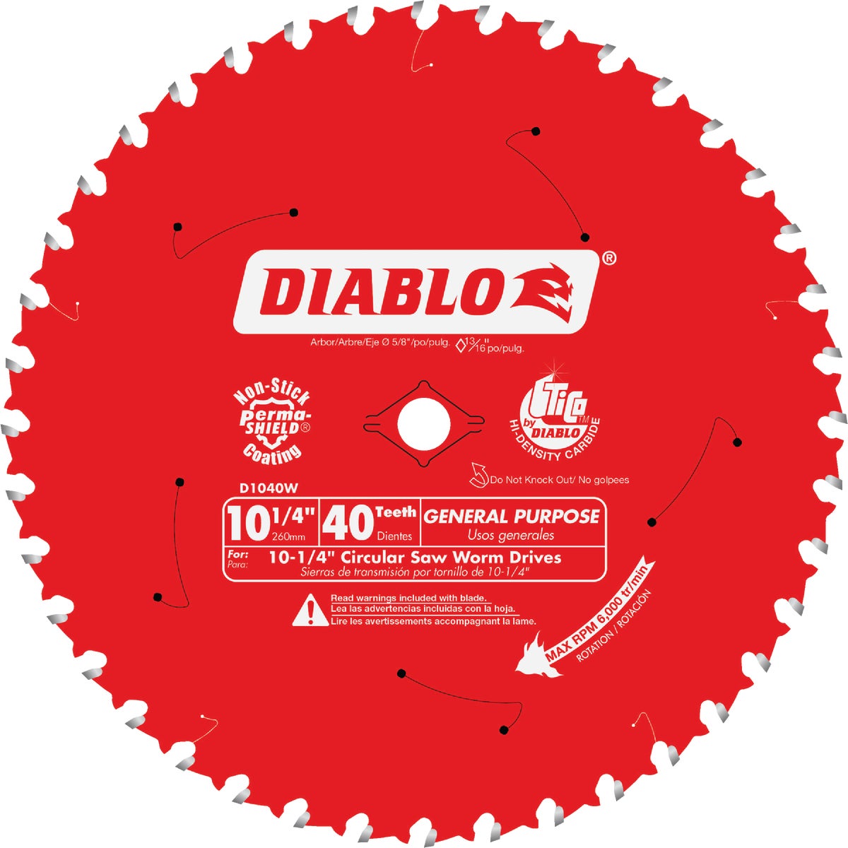 Diablo 10-1/4 In. 40-Tooth General Purpose Circular Saw Blade