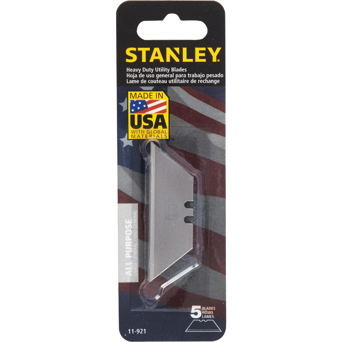 Stanley 2-Point Heavy-Duty 2-7/16 In. Utility Knife Blade (5-Pack) Image 1