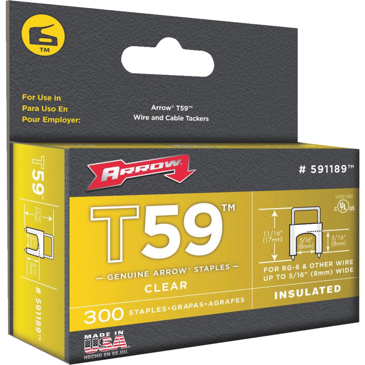 5/16 CLR INSULATD STAPLE