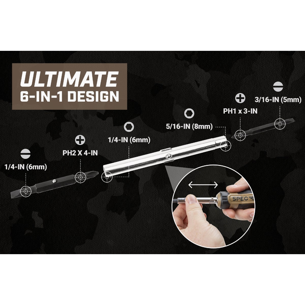 Spec Ops 12-in-1 Ratcheting Screwdriver Image 3