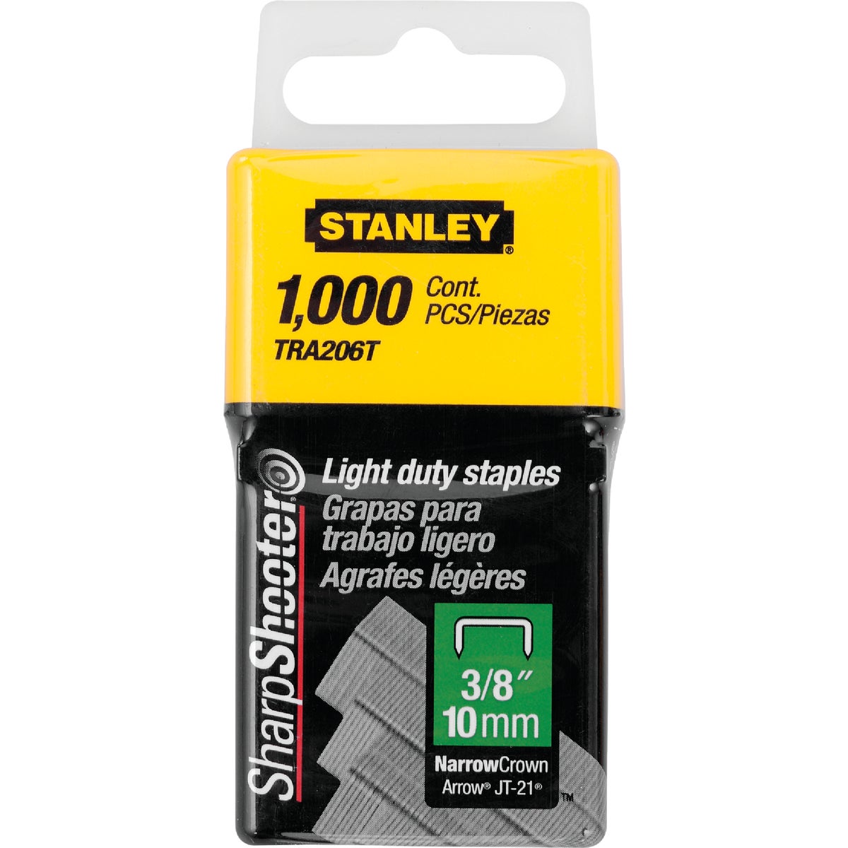 Stanley SharpShooter Light-Duty Narrow Crown Staple, 3/8 In. (1000-Pack) Image 1