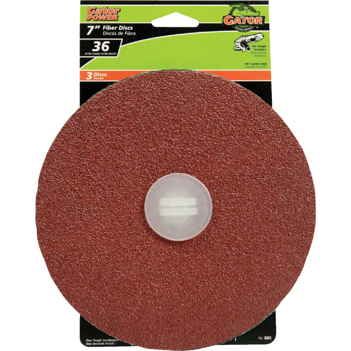 Gator Blade 7 In. 36 Grit Fiber Disc (3-Pack)