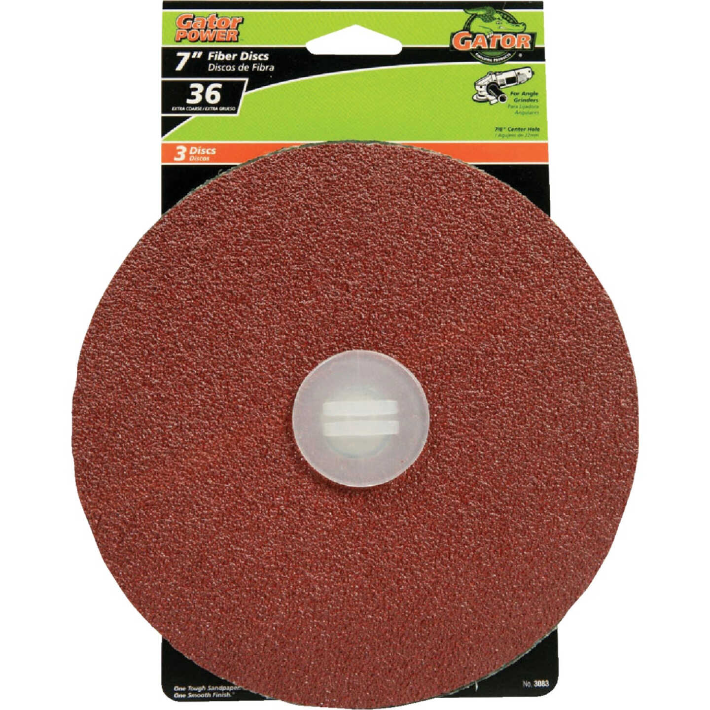 Gator Blade 7 In. 36 Grit Fiber Disc (3-Pack) Image 1