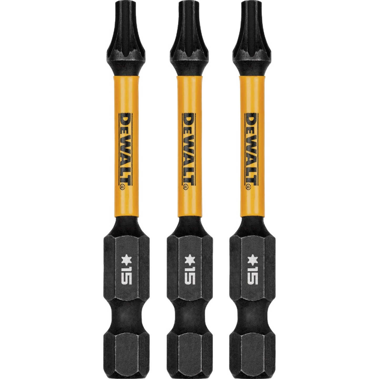 DEWALT FlexTorq 2 In. T15 TORX Impact Screwdriver Bit (3-Pack) Image 1