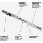 Bosch 4 In. x 10 TPI T-Shank Bi-Metal Jig Saw Blade for Wood (5-Pack) Image 2