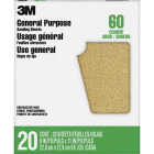3M General Purpose 9 In. x 11 In. Aluminum Oxide Coarse Sandpaper, 60 Grit (20-Pack) Image 1