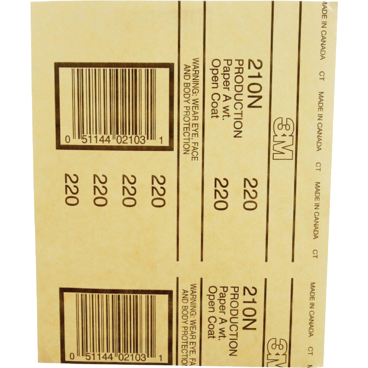 3M General Purpose 9 In. x 11 In. Aluminum Oxide Very Fine Sandpaper, 220 Grit (25-Pack) Image 2