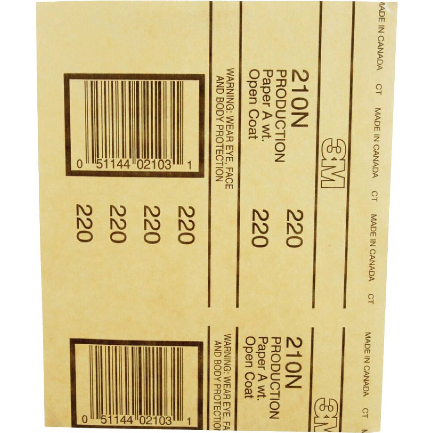 3M General Purpose 9 In. x 11 In. Aluminum Oxide Very Fine Sandpaper, 220 Grit (25-Pack) Image 2