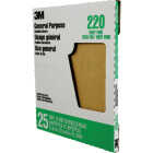 3M General Purpose 9 In. x 11 In. Aluminum Oxide Very Fine Sandpaper, 220 Grit (25-Pack) Image 6