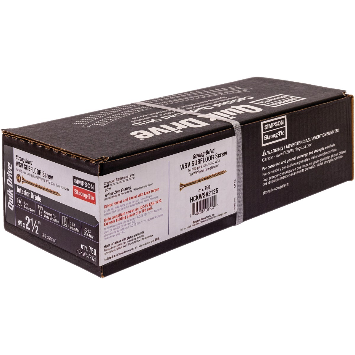 Strong-Drive WSV SUBFLOOR Screw (Collated)  #9 x 2-1/2 in. T-25, Yellow-Zinc (750-Qty) Image 3