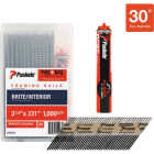 Paslode 3-1/4 In. x 0.131 In. 30 Degree Paper Tape Brite Smooth Shank RounDrive Framing Nails with (1) Framing Fuel Cell (1000 Ct.) Image 1