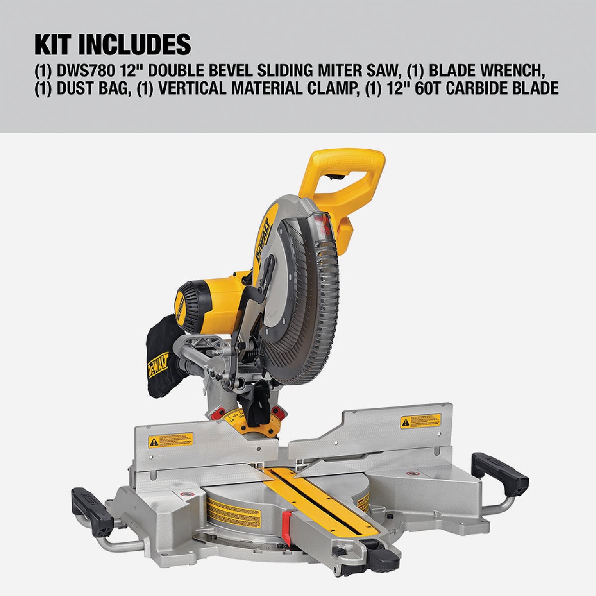 DEWALT 12 In. 15-Amp Dual-Bevel Sliding Compound Miter Saw Image 4