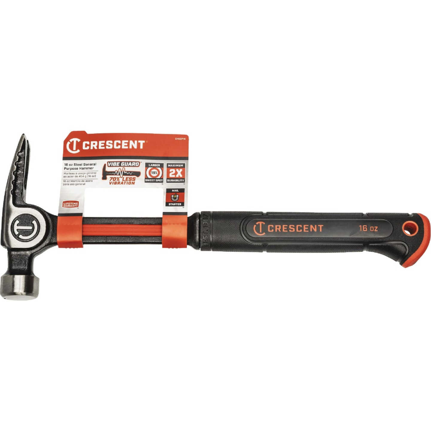 Crescent 16 Oz. Smooth-Face General Purpose Claw Hammer with Steel Handle Image 1