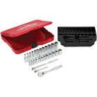 Milwaukee Metric 1/4 In. Drive 6-Point Ratchet & Socket Set (28-Piece) Image 1