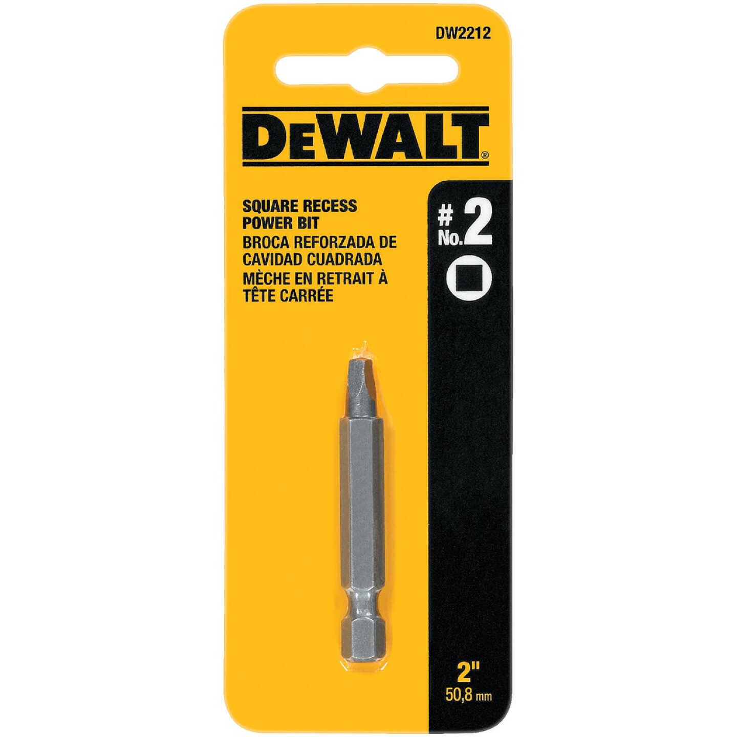 DEWALT Square Recess #2 2 In. Power Screwdriver Bit Image 1