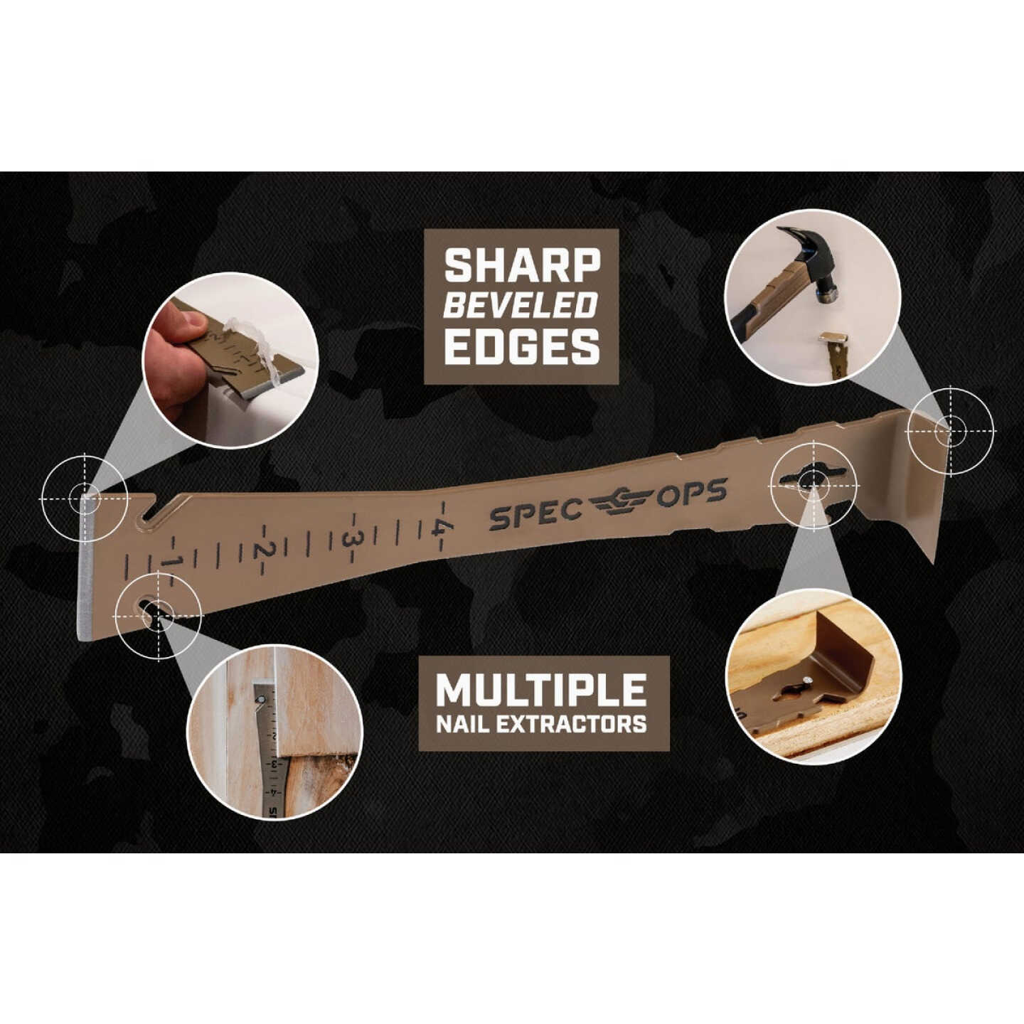 Spec Ops 9.5 In. High-Carbon Steel Trim Bar Nail Puller Image 4