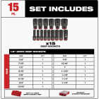 Milwaukee SHOCKWAVE Standard 1/2 In. Drive 6-Point Deep Impact Driver Set with PACKOUT Organizer (15-Piece) Image 4