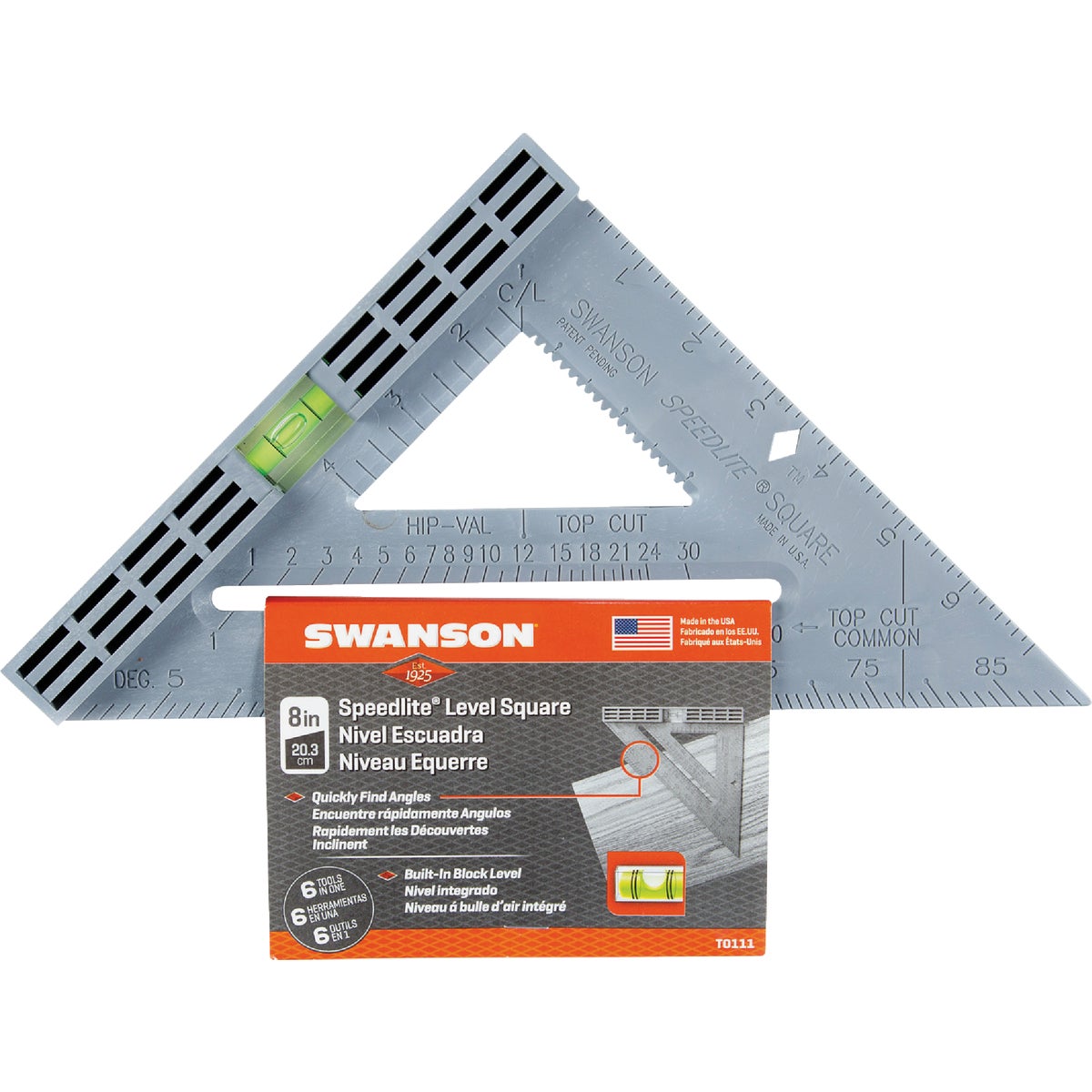 Swanson Speedlite 8 In. Plastic Rafter Square with Level Image 5