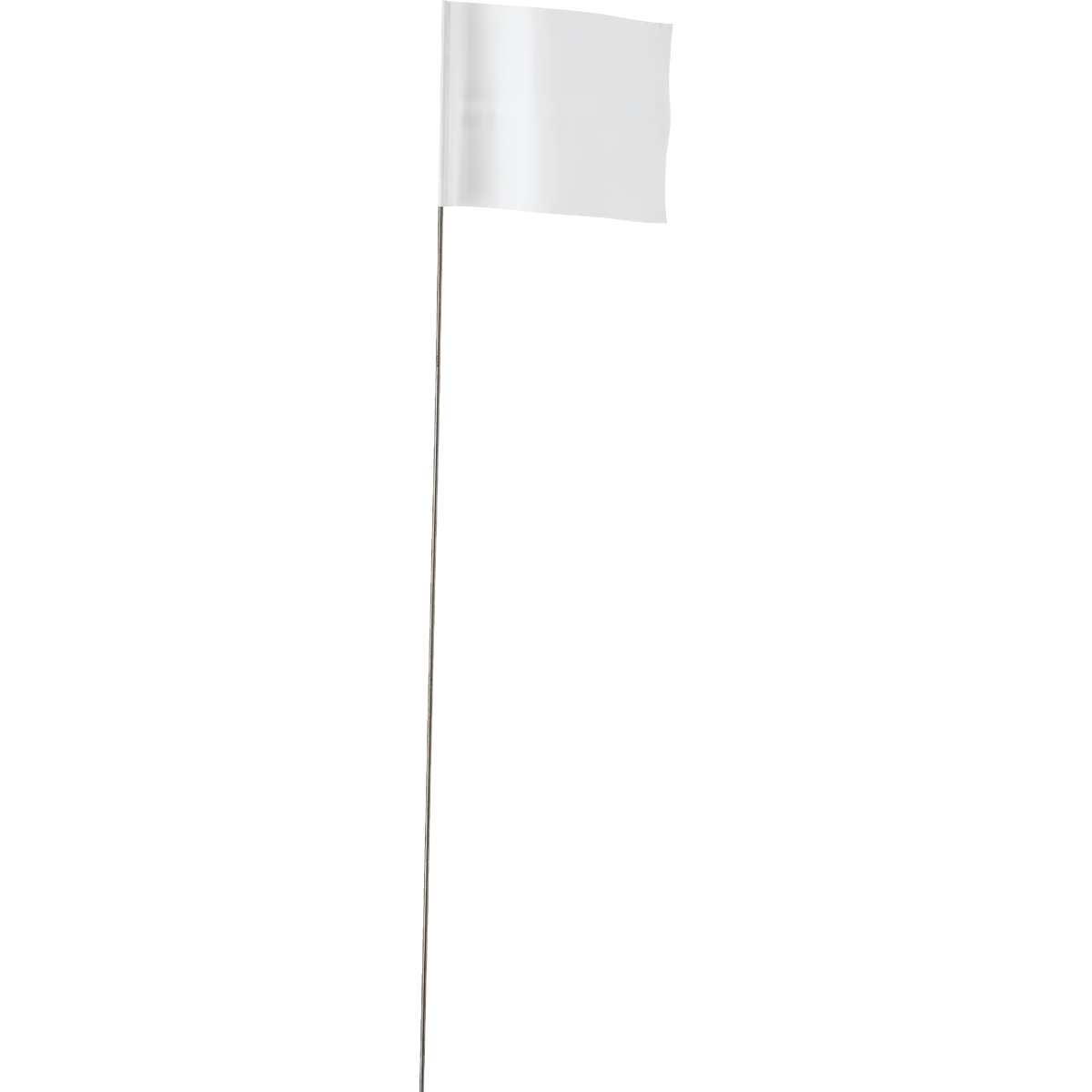 Empire 21 In. Steel Staff White Marking Flags (100-Pack)