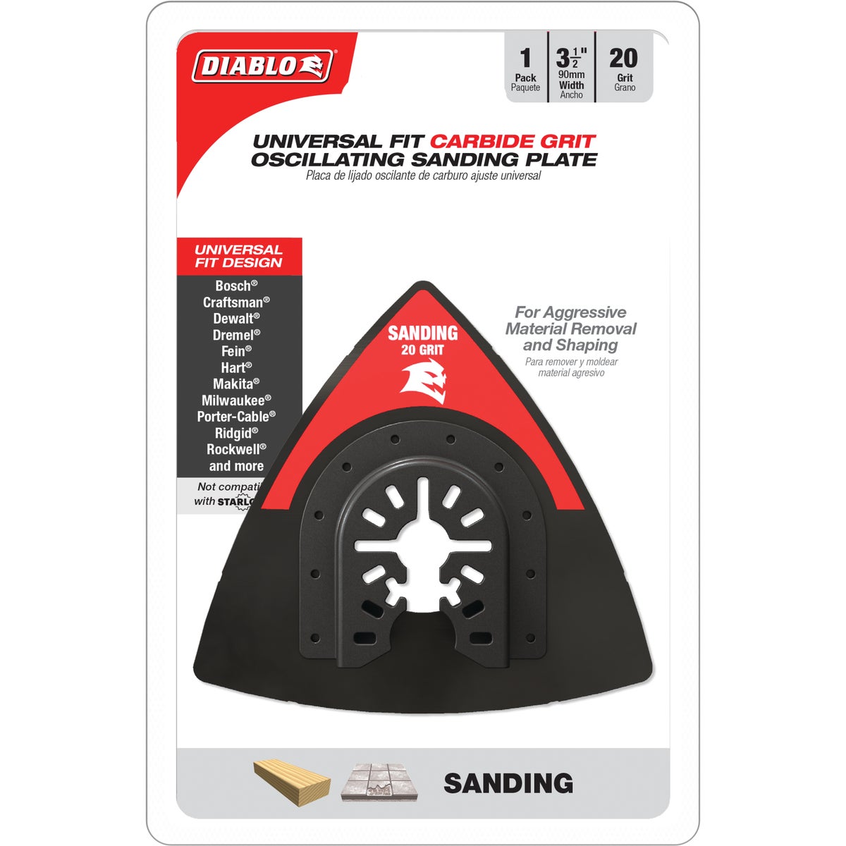Diablo 20-Grit 3-1/2 In. Universal Fit Oscillating Sanding Plate Image 2