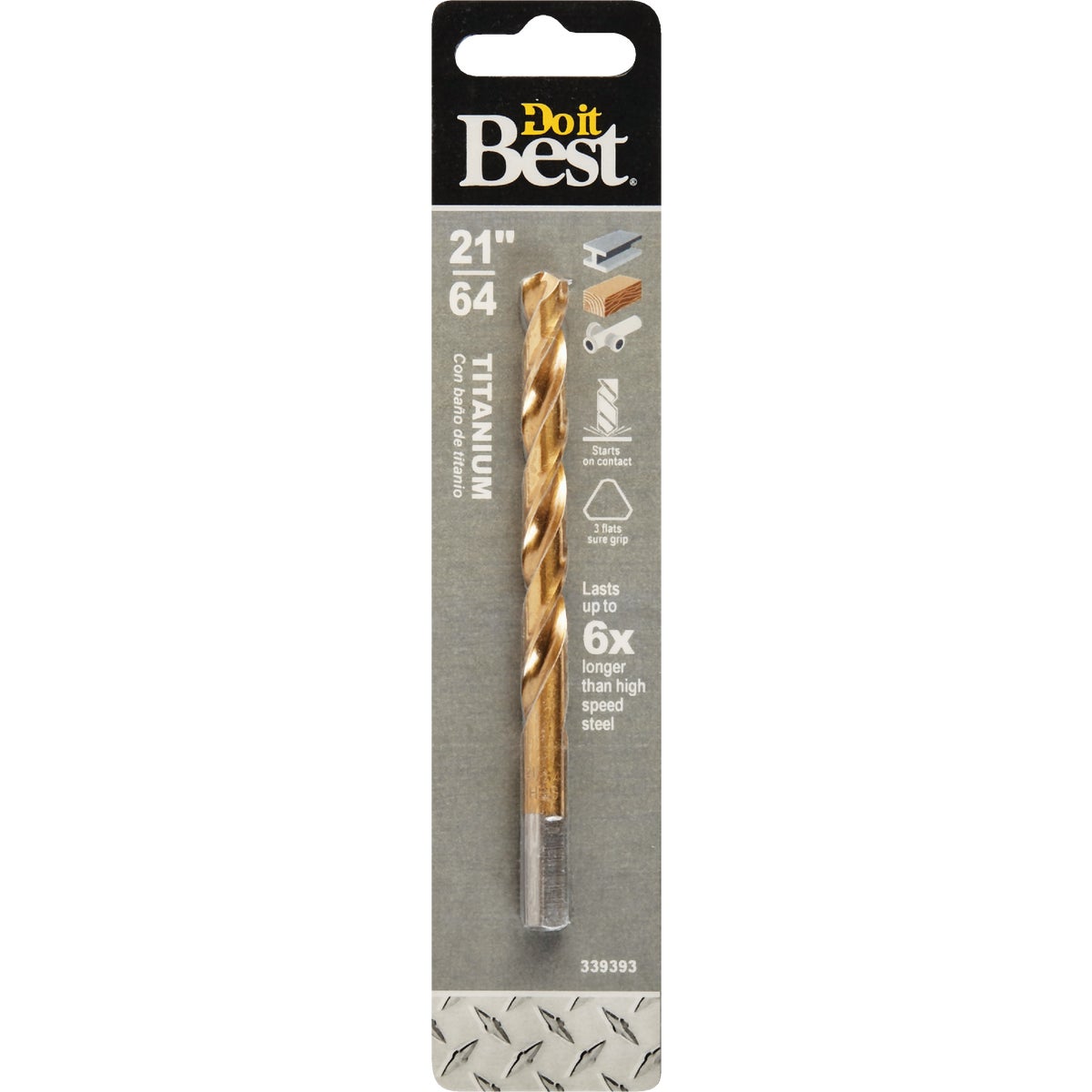 Do it Best 21/64 In. Titanium Drill Bit Image 1