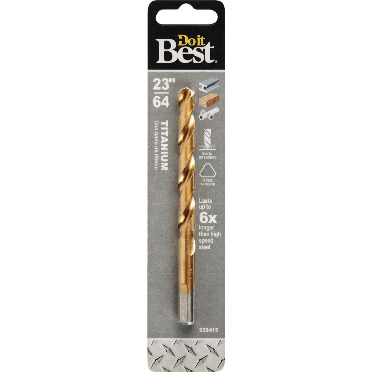 Do it Best 23/64 In. Titanium Drill Bit Image 1