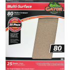 Gator Blade Multi-Surface 9 In. x 11 In. 80 Grit Medium Sandpaper (25-Pack) Image 1