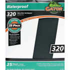 Gator Blade Waterproof 9 In. x 11 In. 320 Grit Very Fine Sandpaper (25-Pack) Image 1