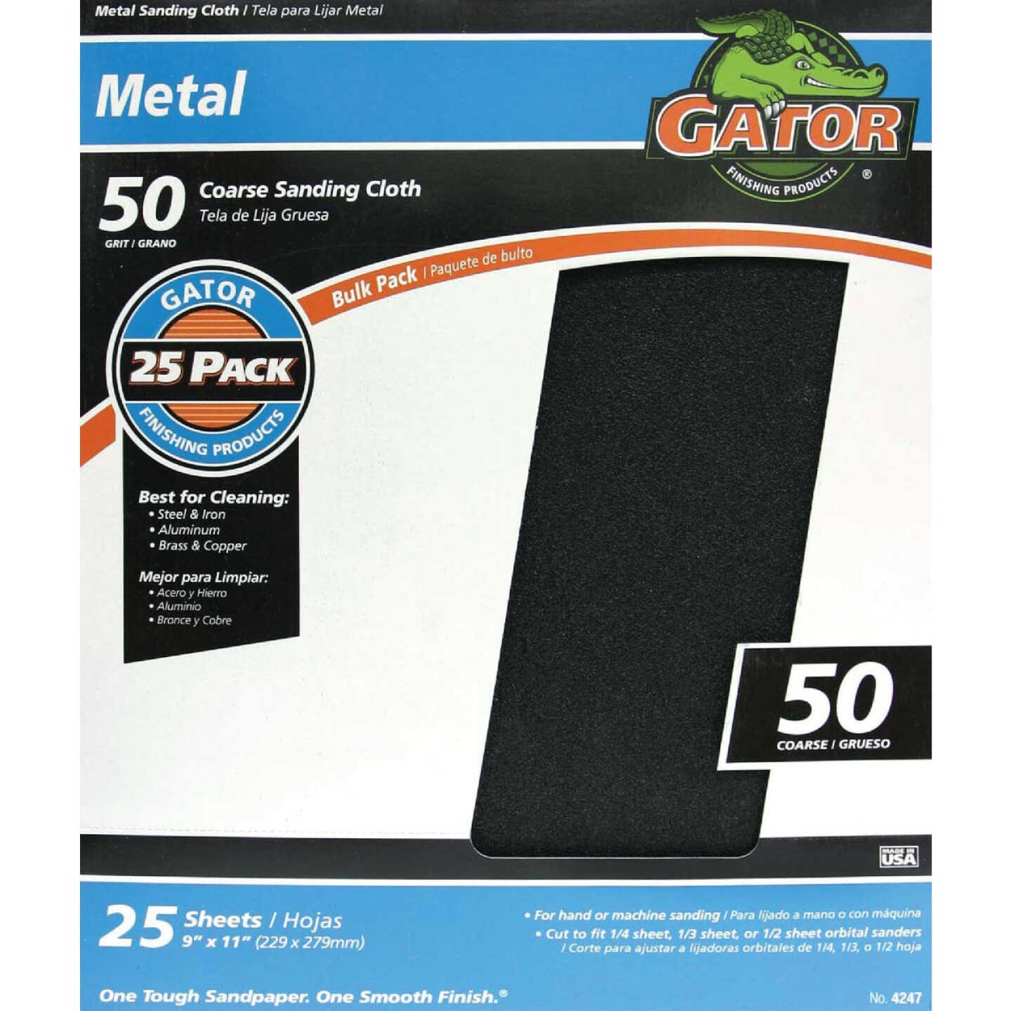 Gator Blade 9 In. W x 11 In. L 50 Grit Emery Cloth (25-pack) Image 1