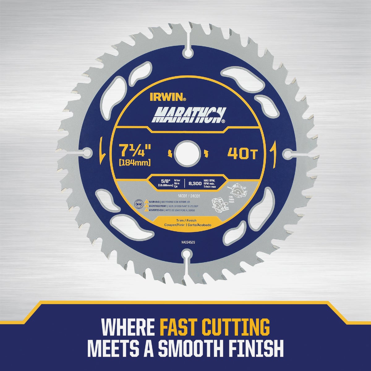 Irwin Marathon 7-1/4 In. 40-Tooth Trim/Finish Circular Saw Blade Image 3