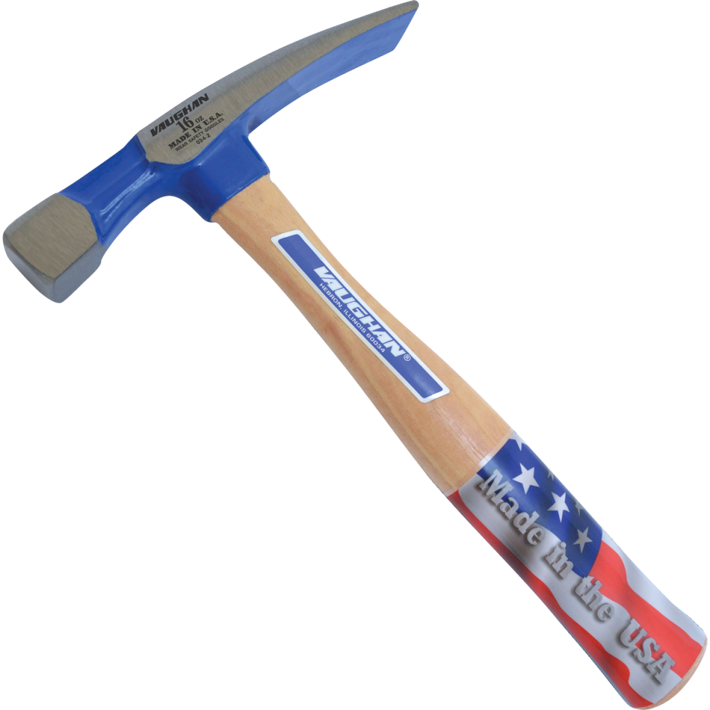 Vaughan 16 Oz. Steel Brick Hammer with Hickory Handle Image 1
