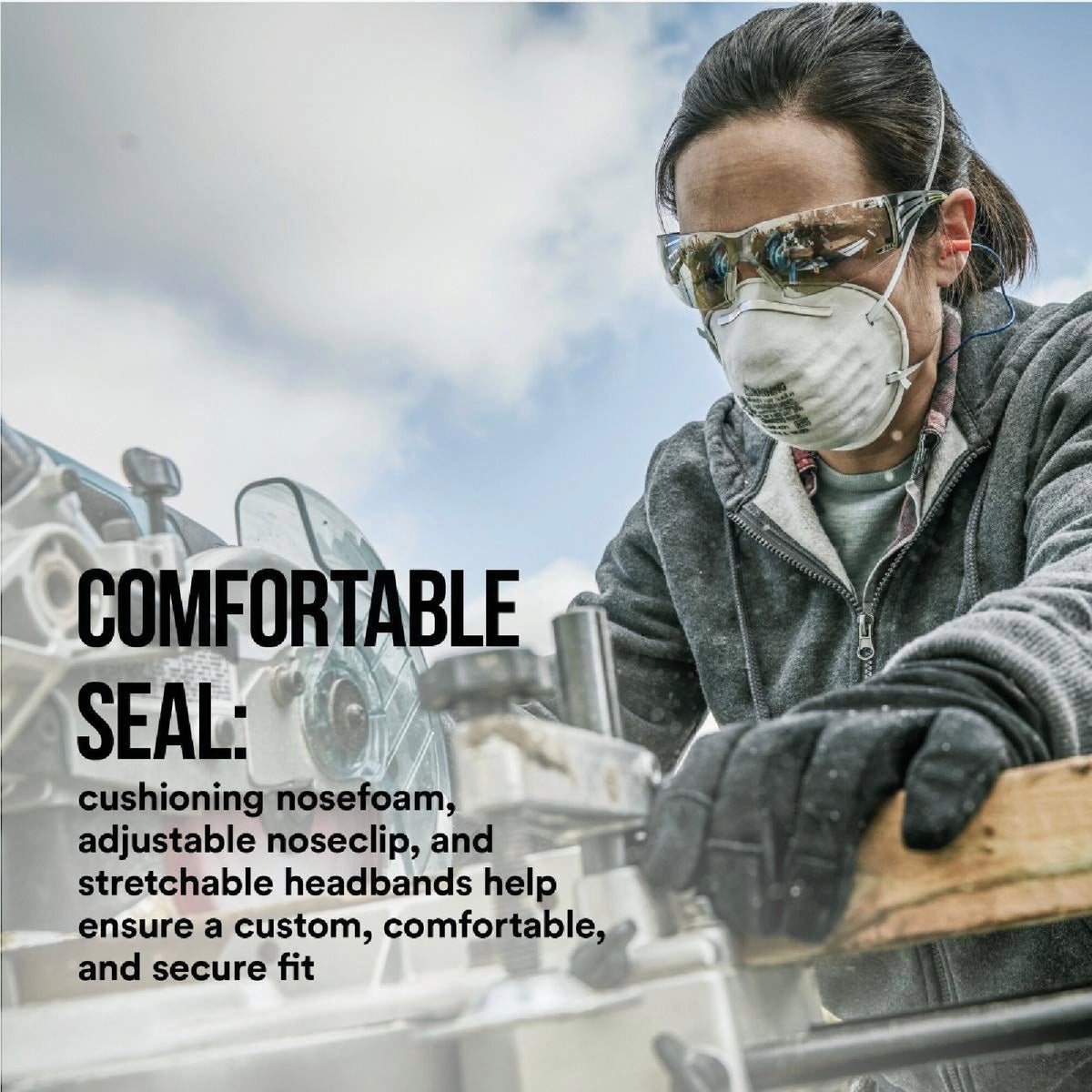 3M N95 Particulate Respirator for Sanding & Fiberglass Image 6
