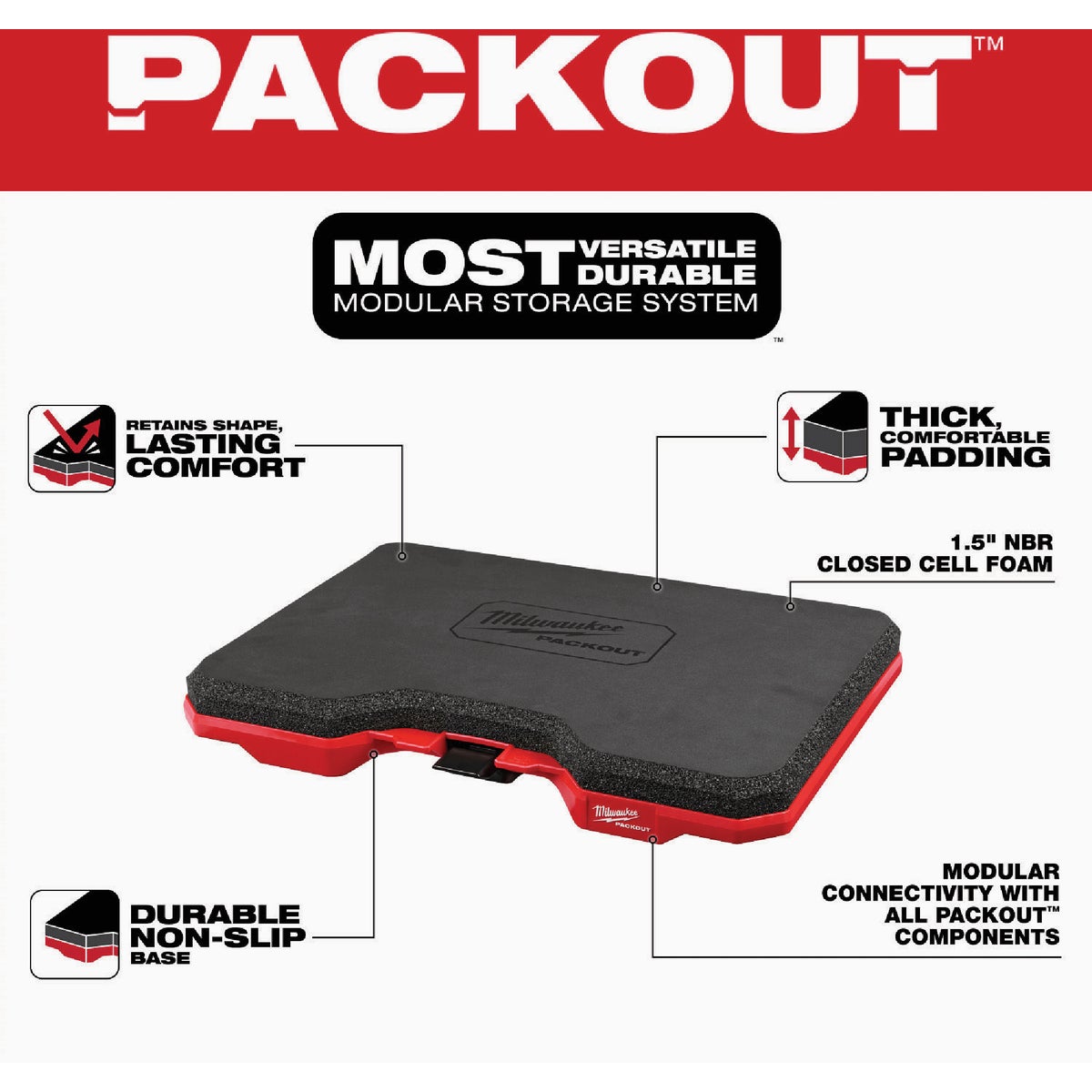 Milwaukee PACKOUT Kneeling Pad Image 2